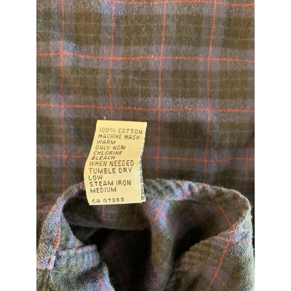 Vintage Polo By Ralph Lauren Purple Button Down Plaid Flannel Made In Canada - Picture 7 of 8